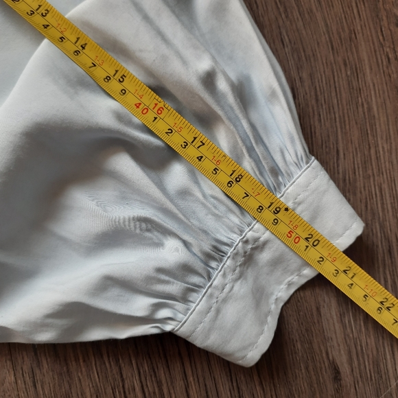 Elizabeth and James Collarless Shirt Dress Blue XL - Picture 12 of 16